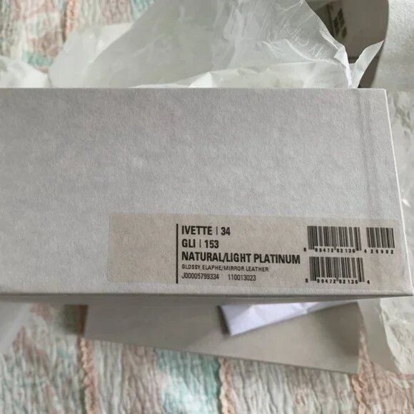 Jimmy Choo Ivette Sandals Snakeskin Light Platinum Size 34 w/ Box Dust Bag - Picture 3 of 15